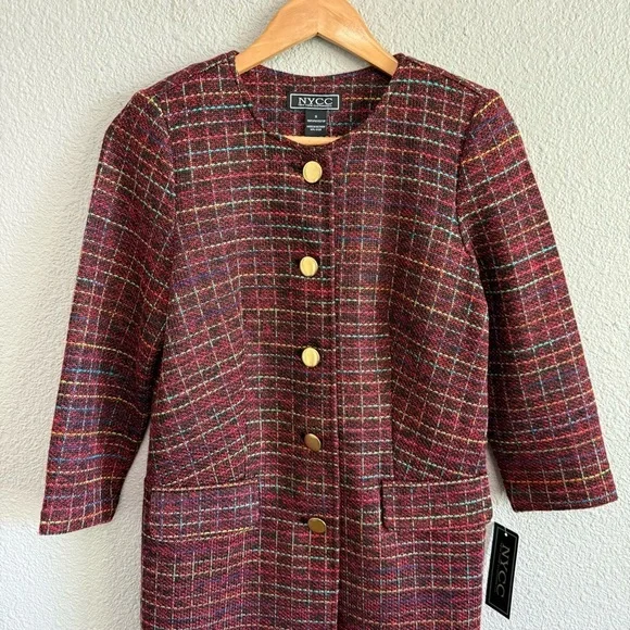 NYCC‎ Plaid Pattern Jacket/Blazer Size Small NWT - Picture 2 of 5